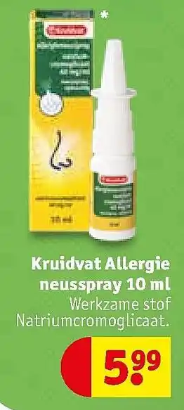 Kruidvat Kruidvat Allergie neusspray 10 ml aanbieding