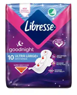 De Online Drogist Libresse ultra goodnight maandverband l - 10st aanbieding