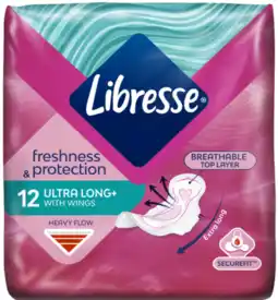 De Online Drogist Libresse ultra long+ wings maandverband 12st aanbieding