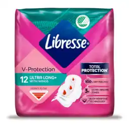 De Online Drogist Libresse ultra long+ wings maandverband 12st aanbieding