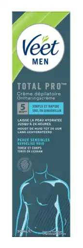 De Online Drogist Veet ontharingscreme man gevoelige huid 200ml aanbieding