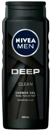 De Online Drogist Nivea men deep clean shower gel 500ml aanbieding