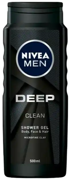 De Online Drogist Nivea men deep clean shower gel 500ml aanbieding