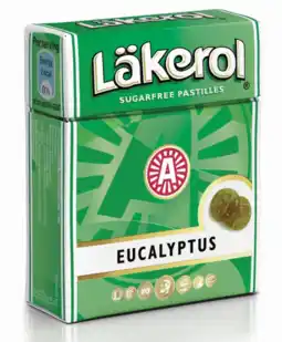 De Online Drogist Lakerol eucalyptus suikervrij 23gr aanbieding