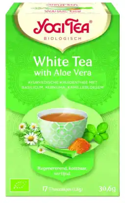 De Online Drogist Yogi tea white tea with aloë vera 17st aanbieding