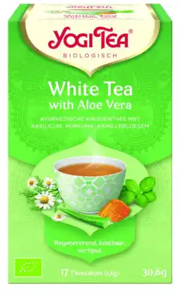 De Online Drogist Yogi tea white tea with aloë vera 17st aanbieding