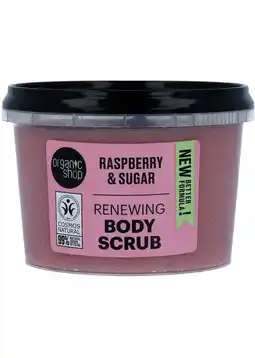 De Online Drogist Organic shop organic raspberry scrub creme 250ml aanbieding