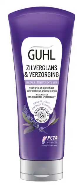 De Online Drogist Guhl zilverglans en verzorging anti-geel haarmasker 200ml aanbieding