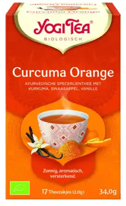 De Online Drogist Yogi tea curcuma orange thee 17st aanbieding