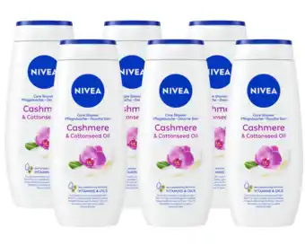 De Online Drogist Nivea cashmere & cotton seed oil care shower multiverpakking 6x250ml aanbieding