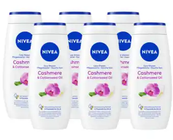 De Online Drogist Nivea cashmere & cotton seed oil care shower multiverpakking 6x250ml aanbieding