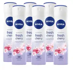 De Online Drogist Nivea fresh cherry anti-transpirant voordeelverpakking 6x150ml aanbieding