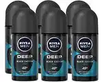 De Online Drogist Nivea men deep black carbon beat anti-transpirant roller voordeel 6x50ml aanbieding