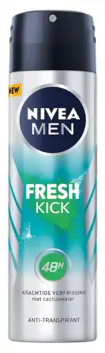 De Online Drogist Nivea men fresh kick anti-transpirant spray 150ml aanbieding