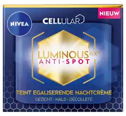 De Online Drogist Nivea cellular luminous630 anti-spot nachtcrème 50ml aanbieding