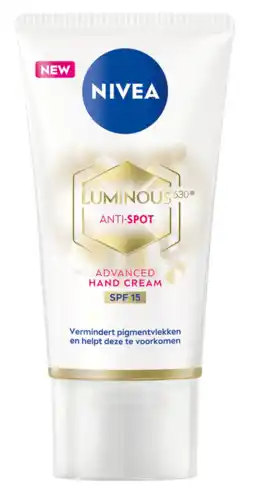 De Online Drogist Nivea luminous630 anti-spot handcrème 50ml aanbieding