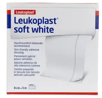 De Online Drogist Leukoplast soft white wondpleister 5m x 8cm 1st aanbieding
