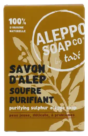 De Online Drogist Aleppo soap co. zeep met zwavelbloem 150gr aanbieding
