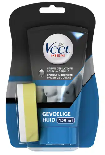 De Online Drogist Veet ontharingscrème man gevoelige huid in shower 150ml aanbieding