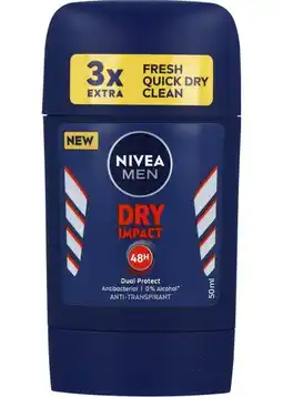 De Online Drogist Nivea men deostick dry impact 50ml aanbieding