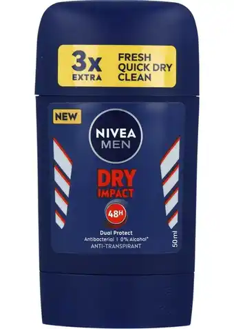 De Online Drogist Nivea men deostick dry impact 50ml aanbieding