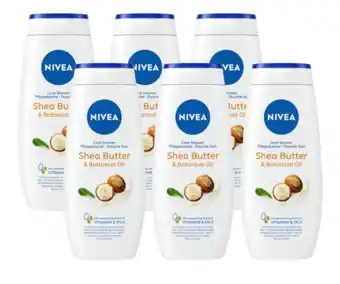 De Online Drogist Nivea shea butter & botanical oil soft care shower voordeelverpakking 6x250ml aanbieding