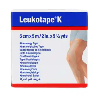 De Online Drogist Leukoplast leukotape k kinesiotape beige 5cmx5m 1st aanbieding