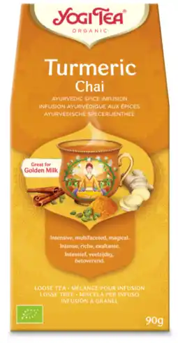 De Online Drogist Yogi tea turmeric chai losse thee 90gr aanbieding