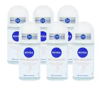 De Online Drogist Nivea satin sensation anti-transpirant roll-on voordeelverpakking 6x50ml aanbieding