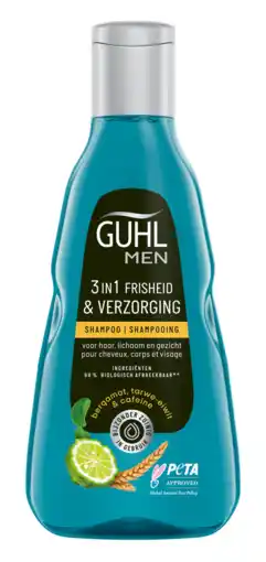 De Online Drogist Guhl men 3-in-1 frisheid & verzorging 250ml aanbieding