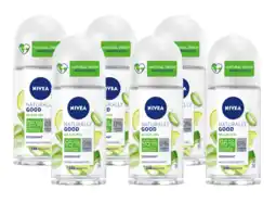 De Online Drogist Nivea naturally good bio aloë vera deodorant roll-on voordeelverpakking 6x50ml aanbieding