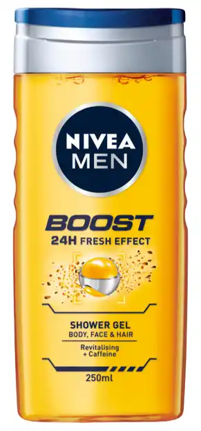 De Online Drogist Nivea men boost douchegel 250ml aanbieding