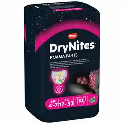 De Online Drogist Huggies drynites girls maat m (17-30kg) 10st aanbieding