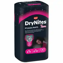 De Online Drogist Huggies drynites girls tiener maat l (27-57kg) 9st aanbieding