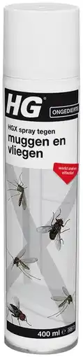 De Online Drogist Hg x spray tegen muggen en vliegen 400ml aanbieding