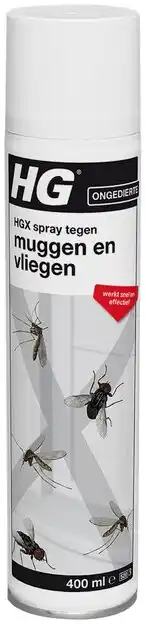 De Online Drogist Hg x spray tegen muggen en vliegen 400ml aanbieding