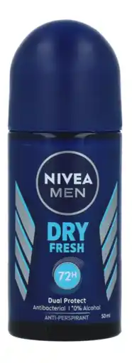 De Online Drogist Nivea men dry fresh deodorant roll-on 50ml aanbieding