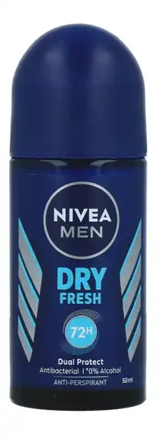 De Online Drogist Nivea men dry fresh deodorant roll-on 50ml aanbieding