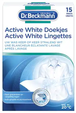De Online Drogist Dr beckmann active white doekjes 15st aanbieding