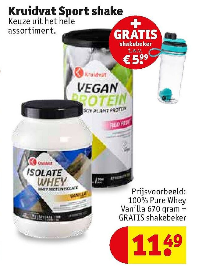 Kruidvat Sport shake 670 gram aanbieding bij Kruidvat