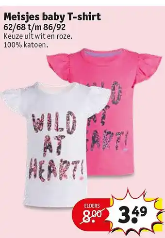 Kruidvat Meisjes baby T-shirt aanbieding