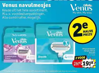 Kruidvat Venus navulmesjes aanbieding