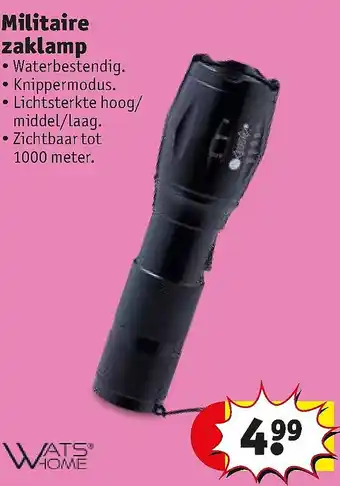 Kruidvat Militaire zaklamp aanbieding