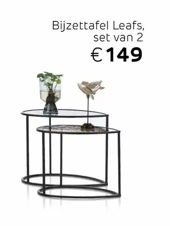 Henders & Hazel Bijzettafel Leafs, set van 2 aanbieding