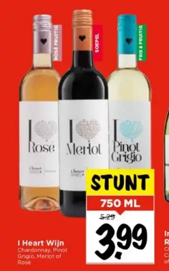 Vomar Voordeelmarkt I Heart Wijn 750 ml aanbieding