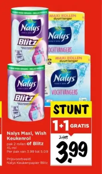 Vomar Voordeelmarkt Nalys Maxi, Wish Keukenrol aanbieding