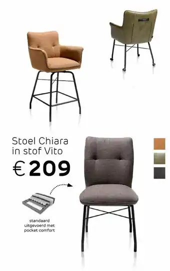 Henders & Hazel Stoel Chiara in stof Vito aanbieding