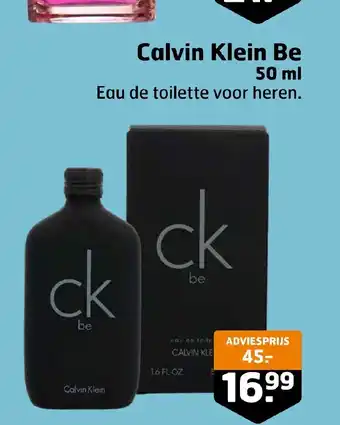 Trekpleister Calvin Klein Be 50 ml Eau de toilette voor heren. aanbieding