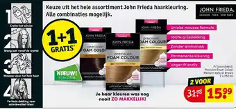 Kruidvat Hele assortiment John Frieda haarkleuring aanbieding