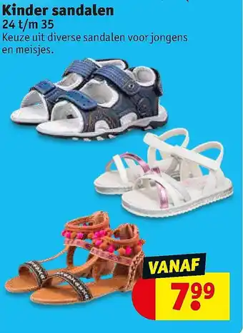 Kruidvat Kinder sandalen aanbieding